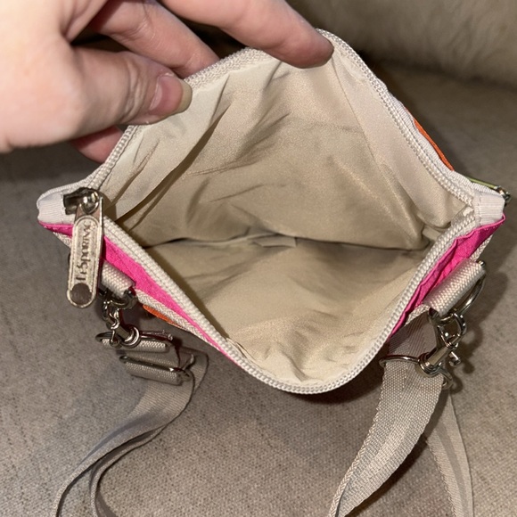 LeSportSac Striped Nylon Crossbody Bag Adjustable Strap - Picture 9 of 16